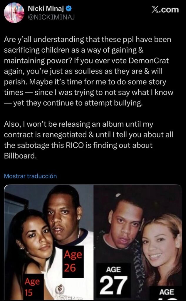 Nicki Minaj acusa a figuras poderosas de realizar “Sacrificios infantiles” Img 5174 633x1024